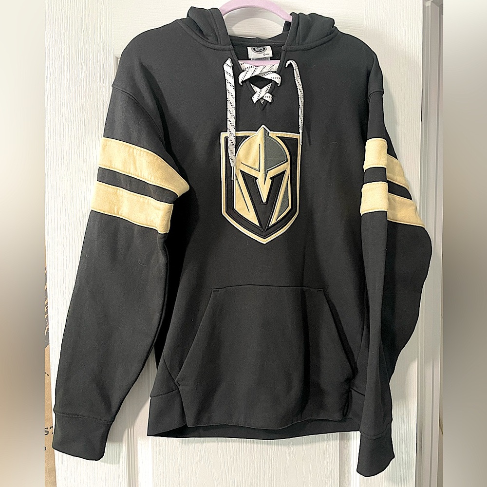 NHL, Medium, Black, Vegas Golden Knights, Lace Logo Sweatshirt